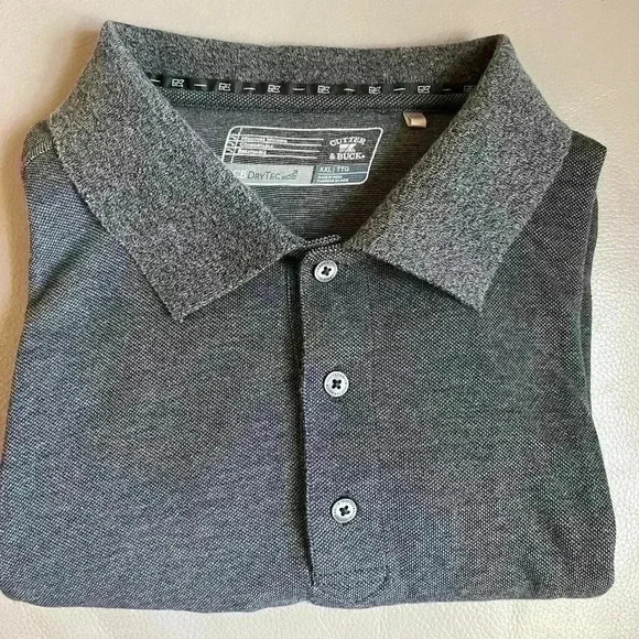CUTTER & BUCK Dry Tec gray men’s polo shirt size XXL Tall 2XL - Picture 1 of 6